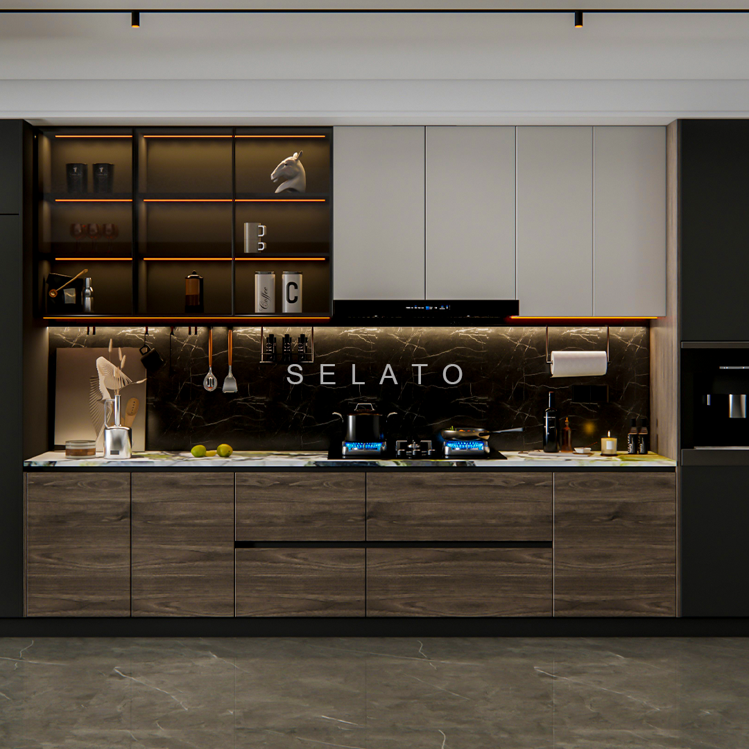 Straight modular Kitchen design - SELATO