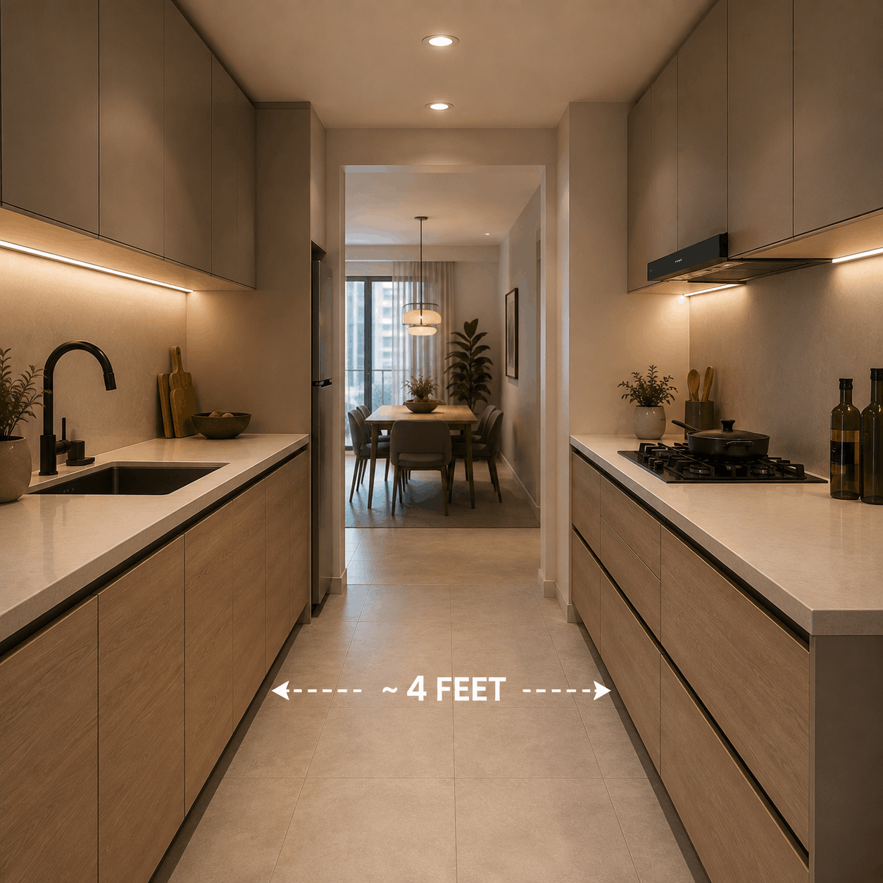 Keep the walkway width in check