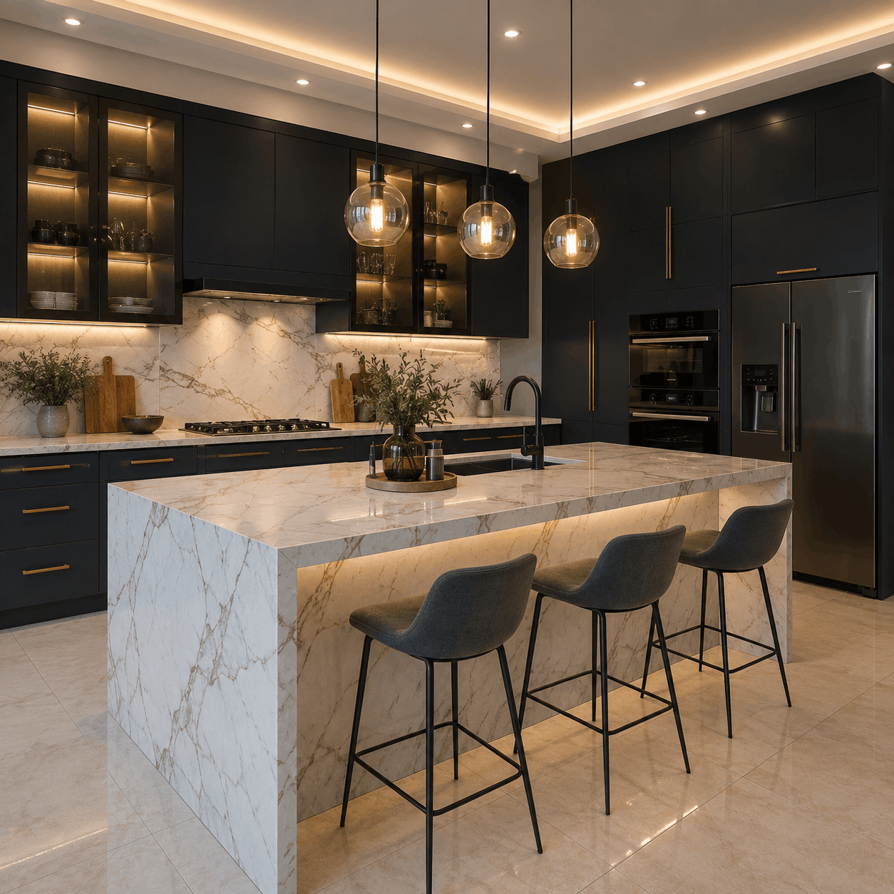 Marble Kitchen Island