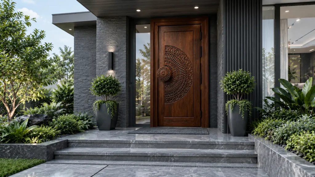 Luxury Entryway Wooden Modern Doors