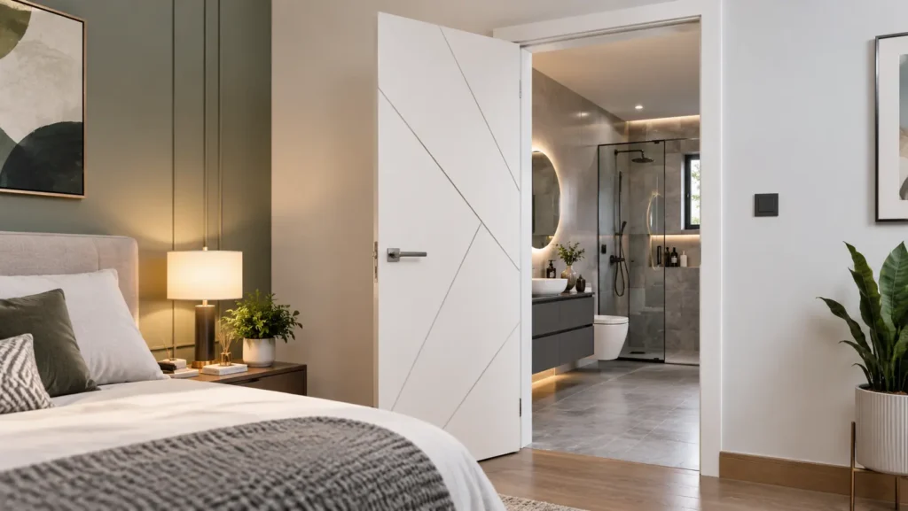 Modern Bedroom Door and Privacy Meets Comfort