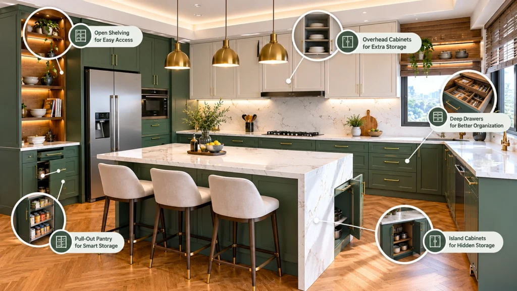 Smart Storage Ideas in a Modern Kitchen