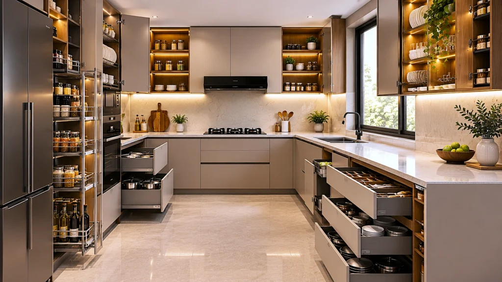 Storage Advantage of a G Shaped Kitchen